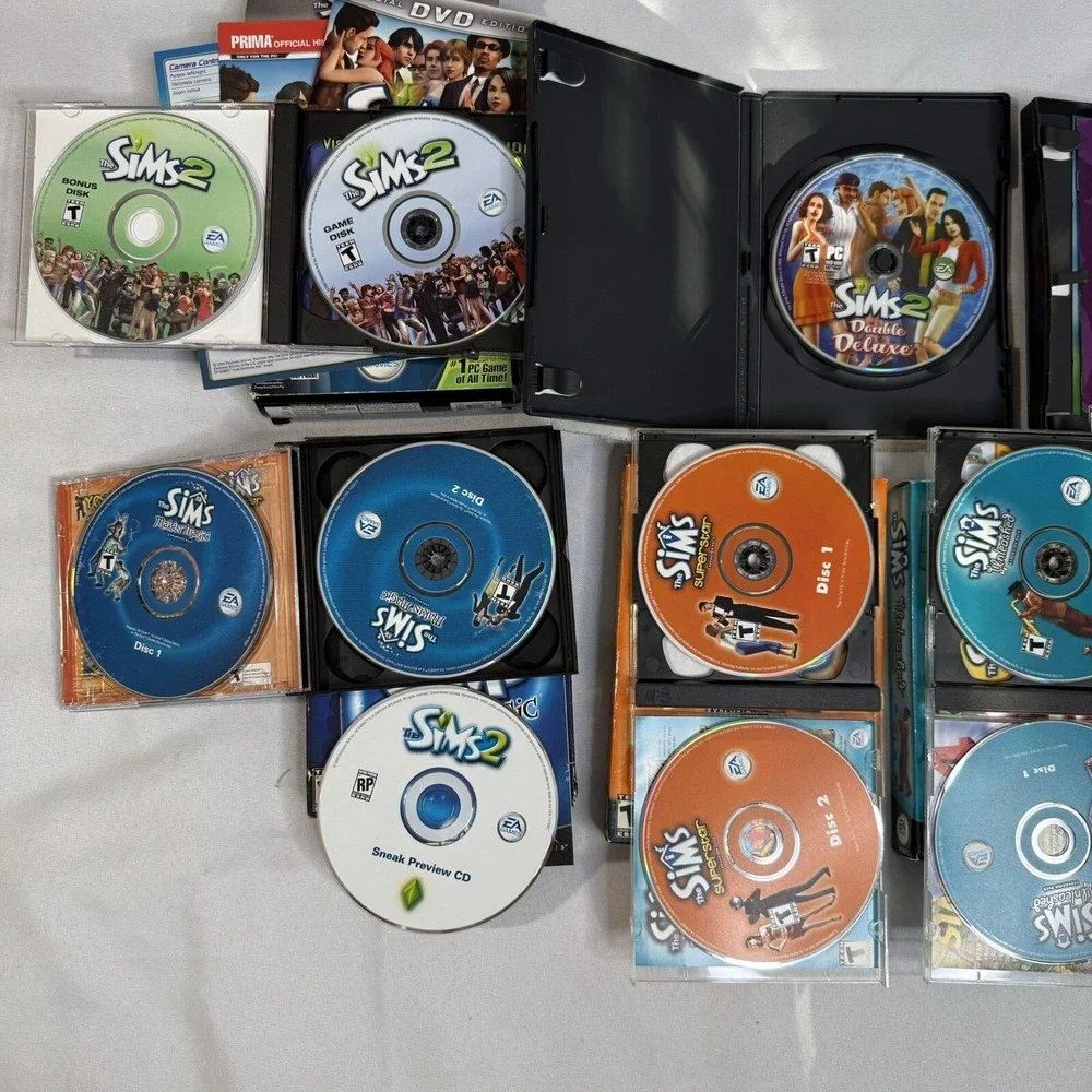 The Sims 2 and Expansion Packs Lot 7 Sets Deluxe NightLife Makin Magic SuperStar